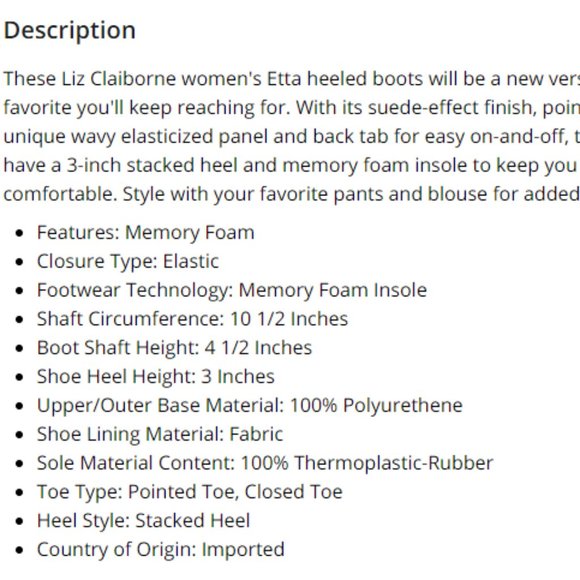 NIB Liz Claiborne Women's Heel Booties - Picture 5 of 5